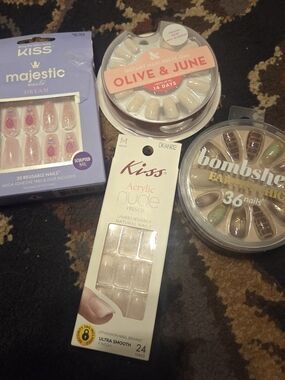 NEW!!! Kiss Acrylic Nude Press-On Nails + Assorted Neutral Sets
